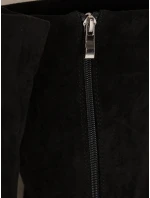 Dámské černé semišové boty FashionStreet ZY1335 Dámské černé semišové boty FashionStreet ZY1335