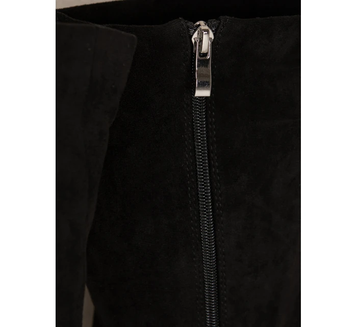 Dámské černé semišové boty FashionStreet ZY1335 Dámské černé semišové boty FashionStreet ZY1335