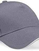 Beechfield B 15C 5 panelová sandwich kšiltovka 53.015C graphite grey/oyster grey