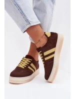 Dámské tenisky na platformě čokoládové model 21937670 - Boto