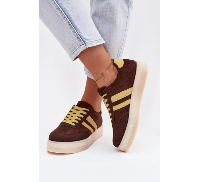 Dámské tenisky na platformě čokoládové model 21937670 - Boto