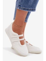 Sportovní dámské baleríny S Paskami Bílé Farvessa Sportovní dámské baleríny S Paskami Bílé Farvessa