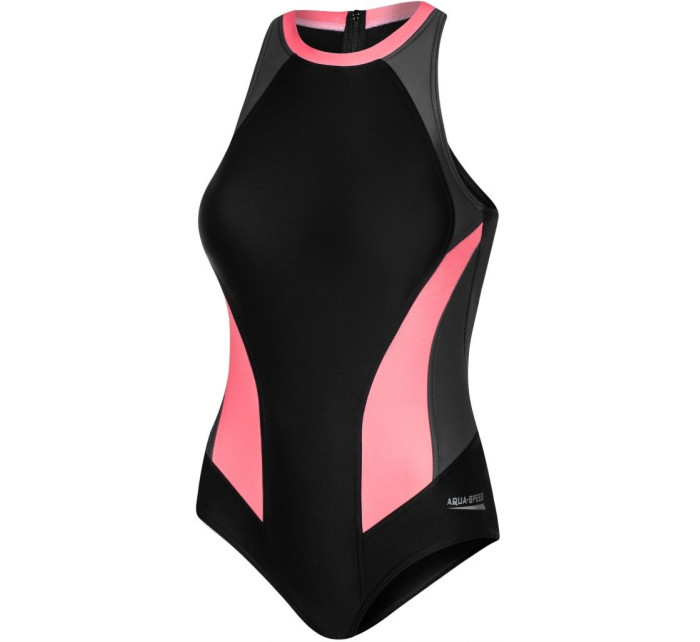 AQUA SPEED Plavky Nina Grey/Black/Pink Pattern 133