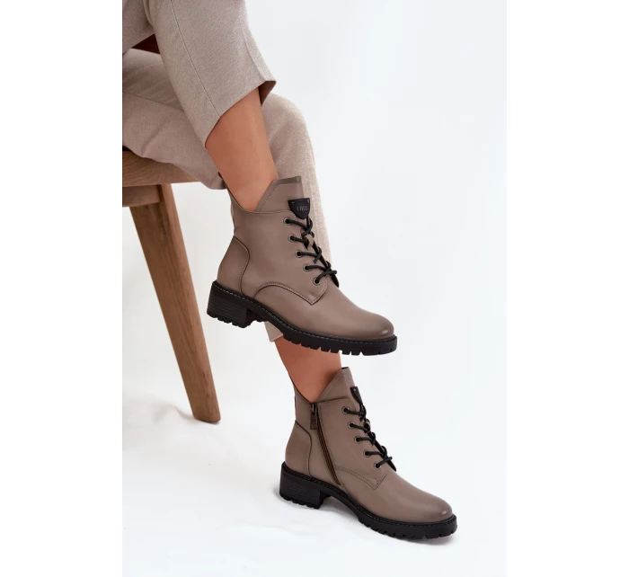 Dámské kotníkové boty na podpatku Vinceza – šedé Dámské kotníkové boty na podpatku Vinceza – šedé