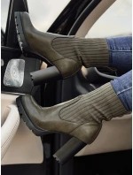 DOMVIBE dámské kozačky s vysokým podpatkem zelené FashionStreet ZY0517