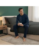 Pánské pyžamo 43455 New blue - HENDERSON Pánské pyžamo 43455 New blue - HENDERSON