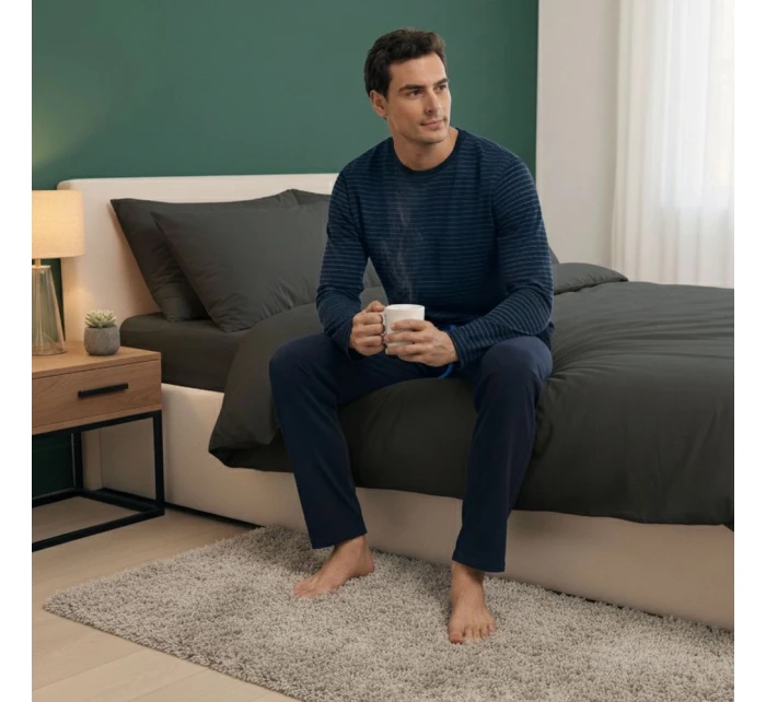 Pánské pyžamo 43455 New blue - HENDERSON Pánské pyžamo 43455 New blue - HENDERSON