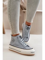 Zateplené Dámské Tenisky Na Platformě Eko Kůže Big Star model 21669567 Modré - Big Star Shoes Zateplené Dámské Tenisky Na Platformě Eko Kůže Big Star model 21669567 Modré - Big Star Shoes