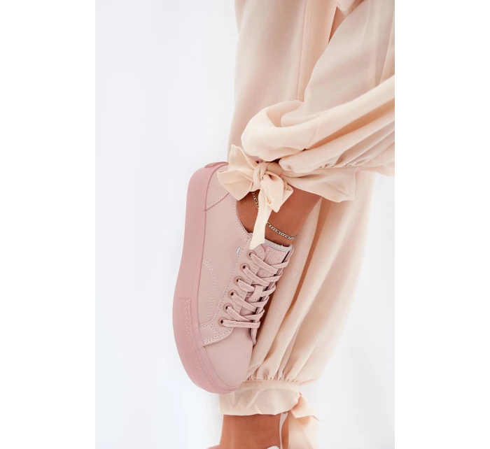 Dámské Tenisky Na Platformě Z Eko Kůže Big Star RR274A294 Růžové Dámské Tenisky Na Platformě Z Eko Kůže Big Star RR274A294 Růžové