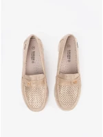 Praktické mokasíny dámské hnědé bez podpatku Praktické mokasíny dámské hnědé bez podpatku