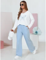 Dámské tepláky se širokými nohavicemi DRESLINA modrá FashionStreet UY2694 Dámské tepláky se širokými nohavicemi DRESLINA modrá FashionStreet UY2694