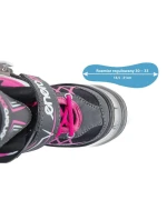 INLINE BRUSLE-KOLEČKOVÉ BRUSLE 4V1 ENERO PRO LED 30-33 PINK-GREY