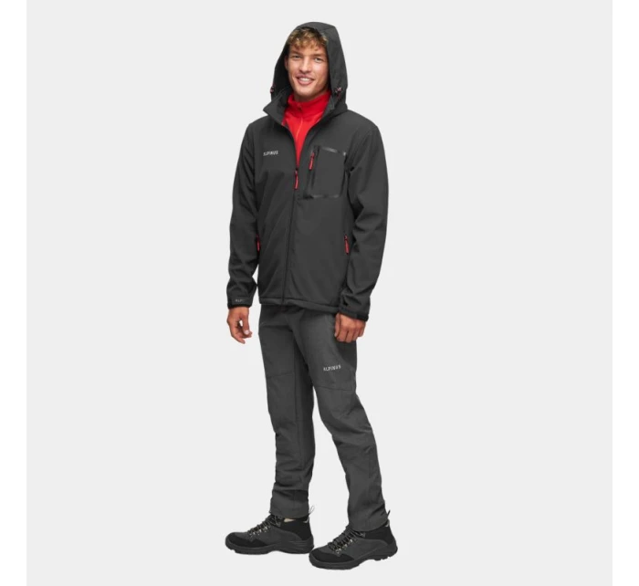 Alpinus Stenshuvud softshellová bunda černá BR43371 pánské