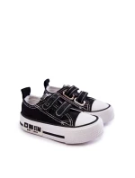 Dětské látkové tenisky se suchým zipem BIG STAR model 21594926 Černý a bílý - Big Star Shoes