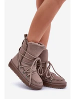 Dámské Sněhule Z Přírodní Semiše D.Franklin DFSH375004 Taupe