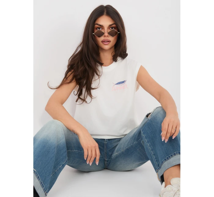 T shirt D12022M02769B biały T shirt D12022M02769B biały