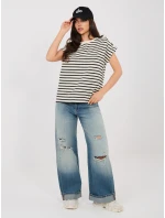 Tričko D12127M02858A světle béžové