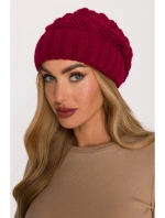 model 21417260 Pletená čepice bordó - Moe model 21417260 Pletená čepice bordó - Moe