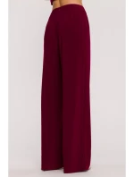 M890 Souprava s projmutým topem a širokými kalhotami - bordó