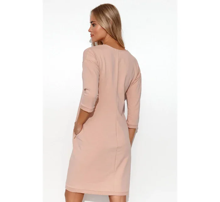 Denní teplákové šaty model 21095310 béžové - Makadamia