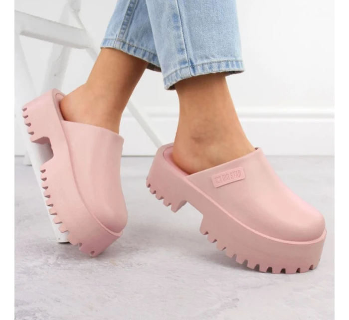 Dřeváky na pevné podrážce Big Star W NN274020 INT2083C