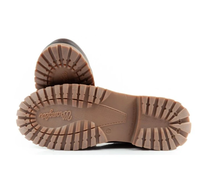 Wrangler Yuma pánské boty sobolí boty elegantní kožené boty tmavě hnědé