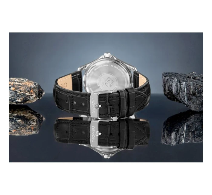 Pánské safírové černo-modré hodinky Giewont Elegance GW5160-A6