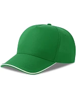 Atlantis Headwear Recy Five Piping 5 panelová sandwich kšiltovka 33.0282 green/white Atlantis Headwear Recy Five Piping 5 panelová sandwich kšiltovka 33.0282 green/white