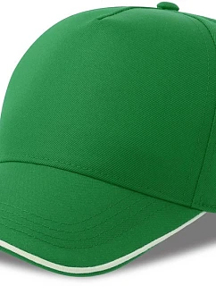 Atlantis Headwear Recy Five Piping 5 panelová sandwich kšiltovka 33.0282 green/white