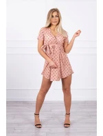 Tmavě meruňkové puntíkované šaty Tmavě meruňkové puntíkované šaty