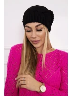 Sandra model 18750747 fleecová čepice černá - K-Fashion Sandra model 18750747 fleecová čepice černá - K-Fashion