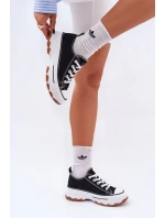 Nízké dámské tenisky na platformě černé Aradwin Nízké dámské tenisky na platformě černé Aradwin