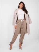 Spodnie IT SP model 21895911 ciemny bezowy - FPrice Spodnie IT SP model 21895911 ciemny bezowy - FPrice