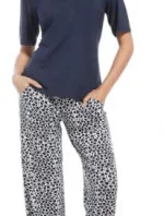 Dámské plážové kalhoty 56221-213-7 modro-bílé - Pastunette