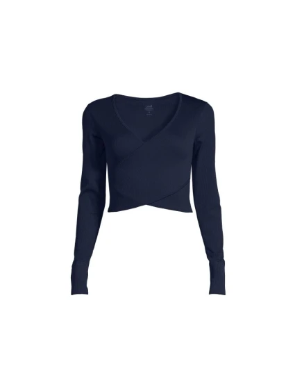 CASALL Bezešvé žebrované tričko s dlouhým rukávem core blue