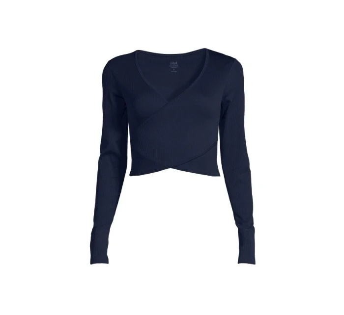 CASALL Bezešvé žebrované tričko s dlouhým rukávem core blue