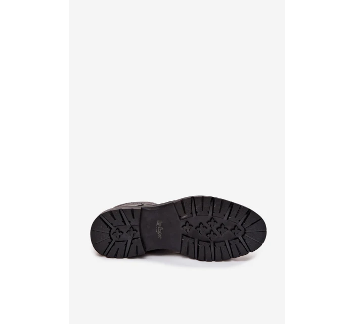 Kožené pánské kotníčkové boty model 21718271 Černé - Lee Cooper