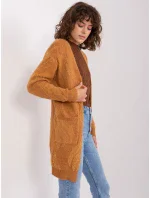 Sweter AT SW model 19014671 camelowy - FPrice Sweter AT SW model 19014671 camelowy - FPrice