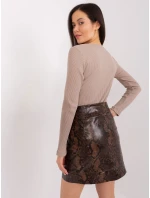 Bluzka RV BZ model 19034211 ciemny bezowy - FPrice Bluzka RV BZ model 19034211 ciemny bezowy - FPrice