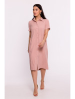 B282 Košilové šaty - růžové