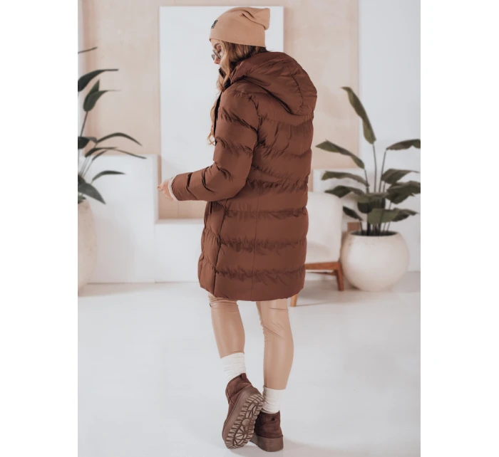 Dámská zimní bunda s kapucí hnědá Dstreet model 21990448 - FashionStreet