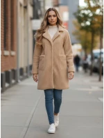 Dámský zimní kabát Teddy Fur beige FashionStreet NY0757z
