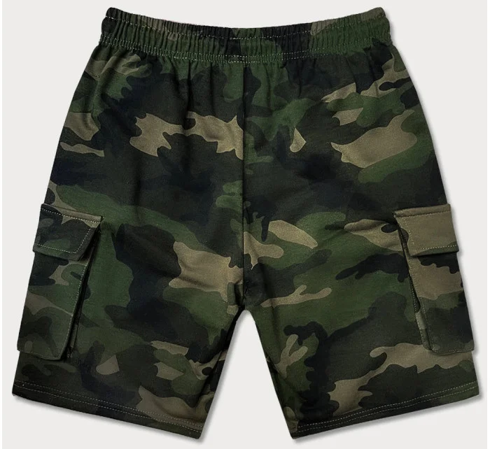 Pánské kraťasy v khaki barvě model 18409843 - J.STYLE Pánské kraťasy v khaki barvě model 18409843 - J.STYLE