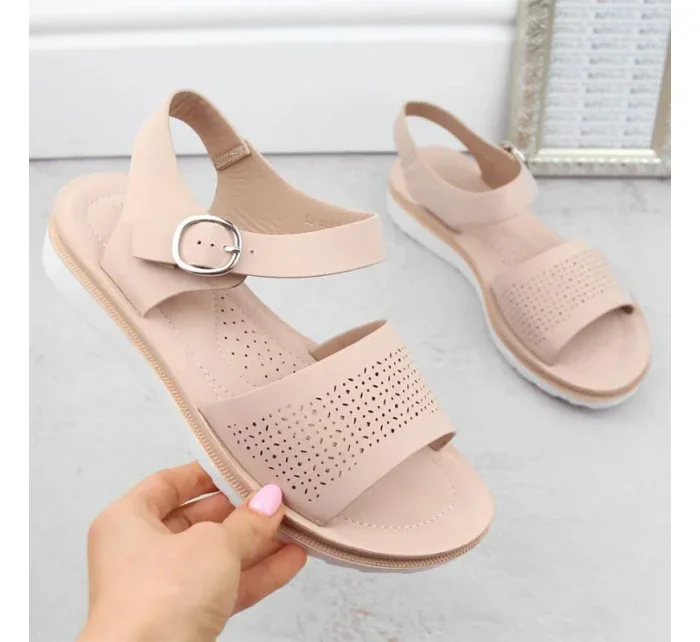 W model 19373122 béžové lodičky na platformě a podpatku - SERGIO LEONE