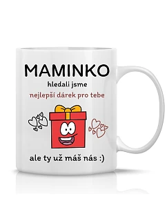 NEJLEPŠÍ DÁREK PRO MAMINKU - klasický bílý keramický hrníček 300 ml