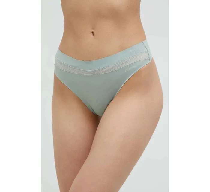 Dámská tanga QF6047E 5G0 mátová - Calvin Klein