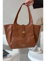 Dámská kabelka shopper s přezkou Nobo – světle hnědá