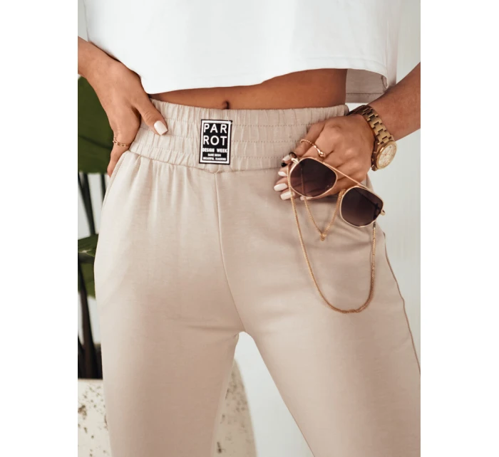 Dámské tepláky KAROT béžové FashionStreet UY1811