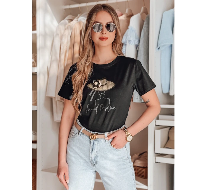 Dámské tričko s potiskem WOMANPOW černé FashionStreet RY2807 Dámské tričko s potiskem WOMANPOW černé FashionStreet RY2807