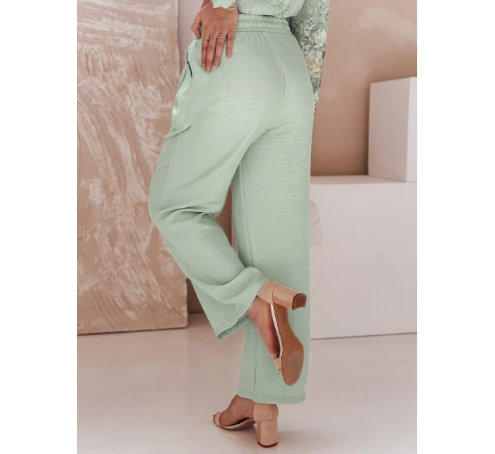 Dámské kalhoty se širokými nohavicemi MILLIVIO green FashionStreet UY2662